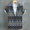 Buttoned Men's Shirt with Tribal Pattern - Image 12