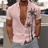 Lightweight Shirt with Coconut Silhouette Print - Image 3