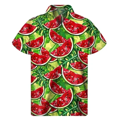 Short Sleeve Shirt with Watermelon Print - Image 9