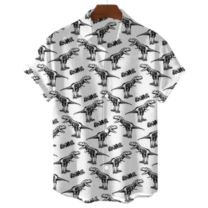 Button Up Shirt with Dinosaur Print - Image 3
