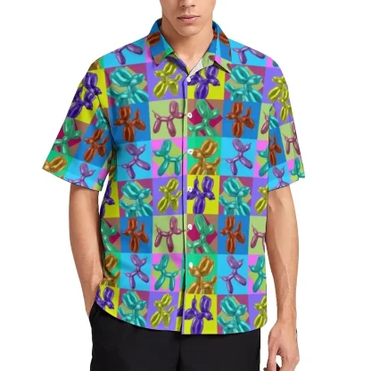 Cute Colorful Print Button Down Shirts - Image 2