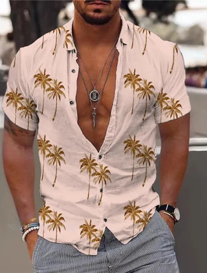 Summer Shirt with Coconut Tree Print - Image 3