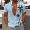 Lightweight Shirt with Coconut Silhouette Print - Image 2