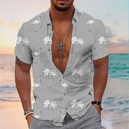 Lightweight Shirt with Coconut Silhouette Print - Image 8