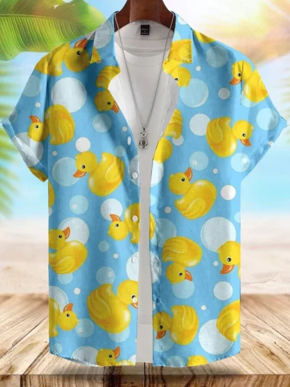 Summer Buttoned Shirt with Duck Print - Image 4