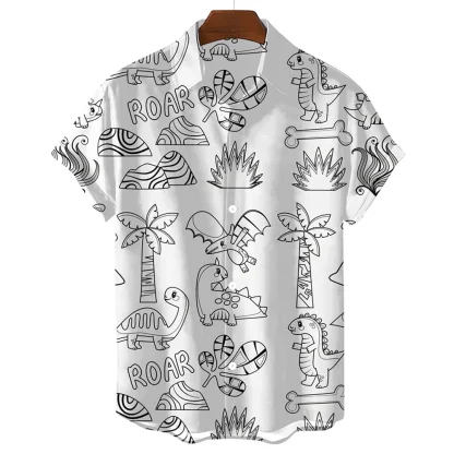 Button Up Shirt with Dinosaur Print - Image 10