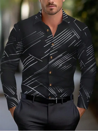 Formal Fitted Shirt with Long Sleeve - Image 3