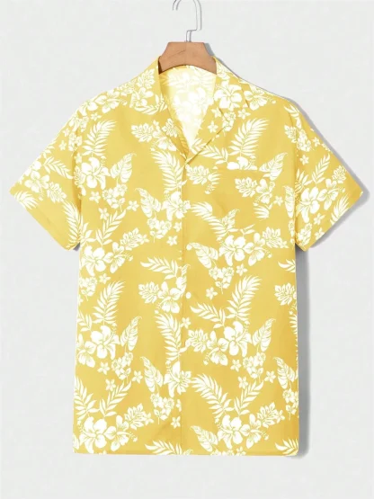 Classic Button-Up Shirt with Floral Print - Image 11