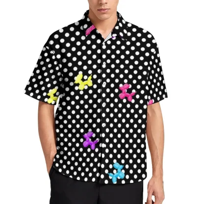 Cute Colorful Print Button Down Shirts - Image 3
