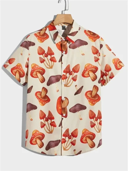 Astronaut Print Button Up Shirts - Image 7