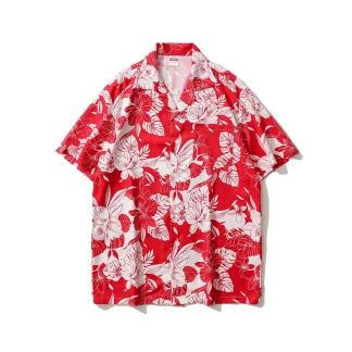 Floral Print Buttoned Shirt with Collar