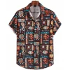Buttoned Men's Shirt with Tribal Pattern - Image 8