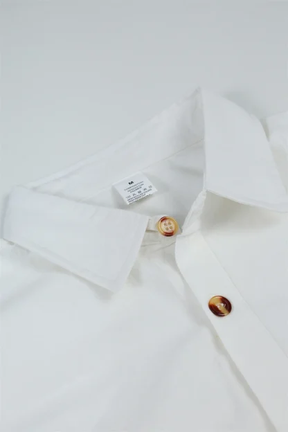 Classic Button-Up Shirt with Solid Color Design - Image 8