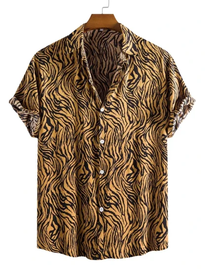 Printed Shirt with Playful Wavy Pattern - Image 2