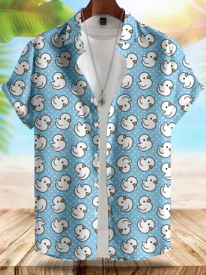 Summer Buttoned Shirt with Duck Print - Image 5
