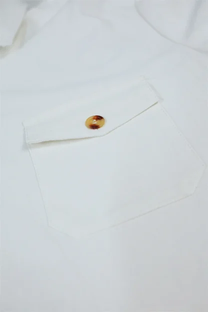 Classic Button-Up Shirt with Solid Color Design - Image 10