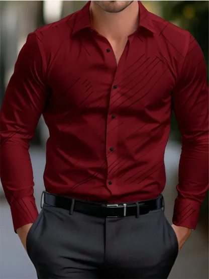 Formal Fitted Shirt with Long Sleeve - Image 4