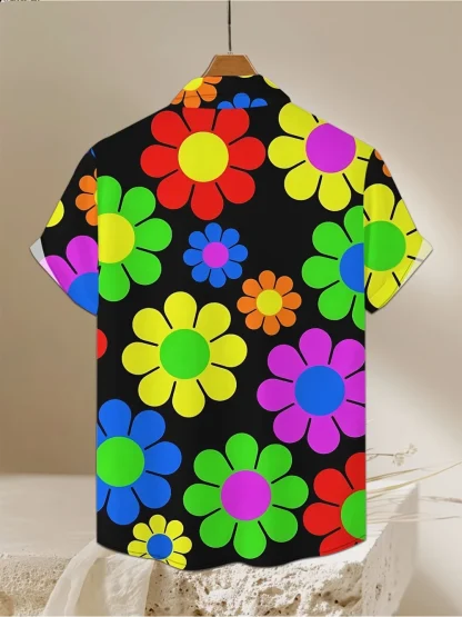 Floral Print Buttoned Summer Shirt - Image 4