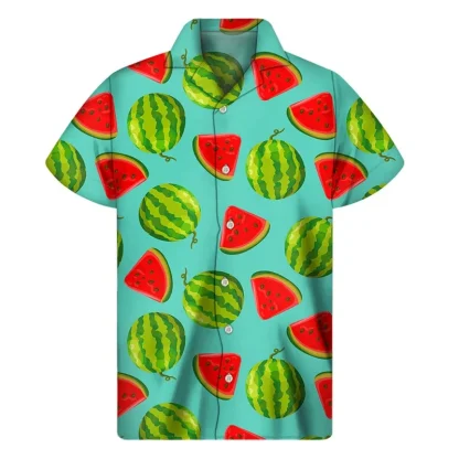 Short Sleeve Shirt with Watermelon Print - Image 3