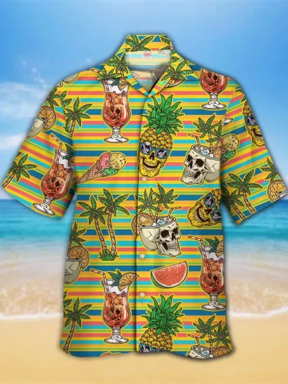 Vibrant Tropical Print Shirt for Men - Image 3