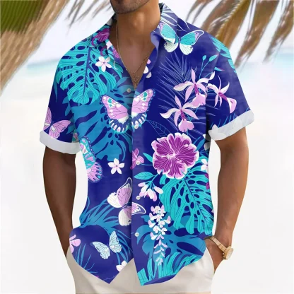 Tropical Print Button Up Shirts - Image 3