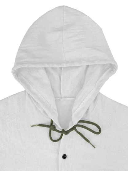 Lightweight Shirt with Hooded Drawstring - Image 11