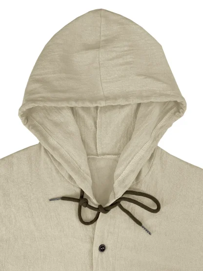 Lightweight Shirt with Hooded Drawstring - Image 12