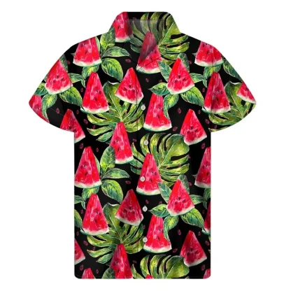Short Sleeve Shirt with Watermelon Print - Image 6