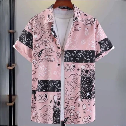 Buttoned Men's Shirt with Tribal Pattern - Image 7