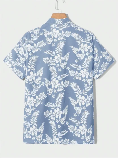 Classic Button-Up Shirt with Floral Print - Image 6