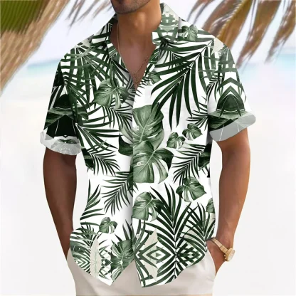 Tropical Print Button Up Shirts - Image 4