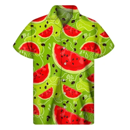 Short Sleeve Shirt with Watermelon Print - Image 15