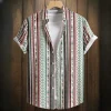 Buttoned Men's Shirt with Tribal Pattern - Image 10