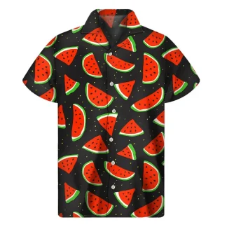 Short Sleeve Shirt with Watermelon Print