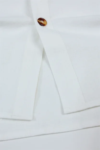 Classic Button-Up Shirt with Solid Color Design - Image 11