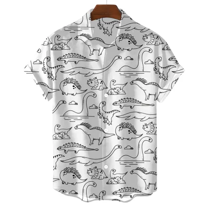 Button Up Shirt with Dinosaur Print - Image 7