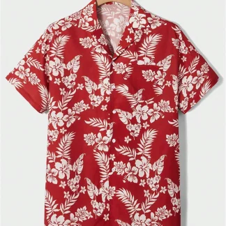 Classic Button-Up Shirt with Floral Print