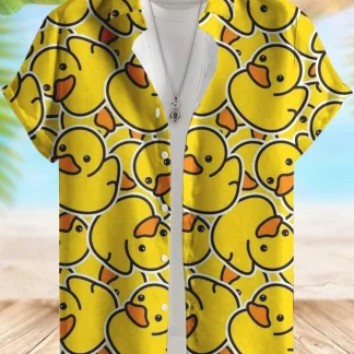 Summer Buttoned Shirt with Duck Print