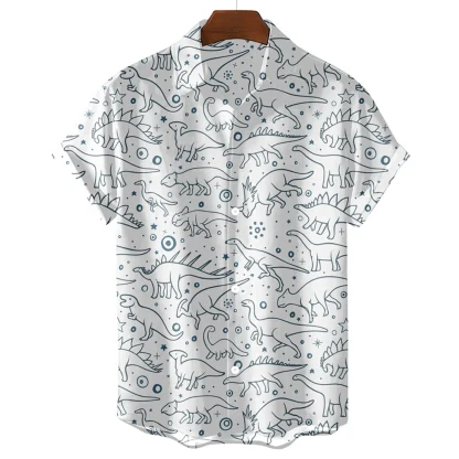 Button Up Shirt with Dinosaur Print - Image 9