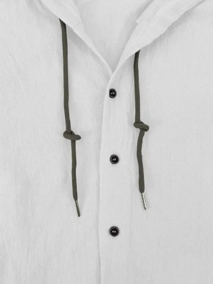 Lightweight Shirt with Hooded Drawstring - Image 8