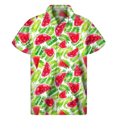 Short Sleeve Shirt with Watermelon Print - Image 13