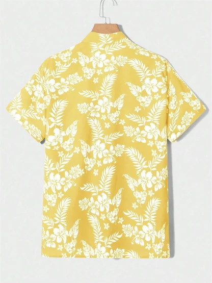 Classic Button-Up Shirt with Floral Print - Image 12
