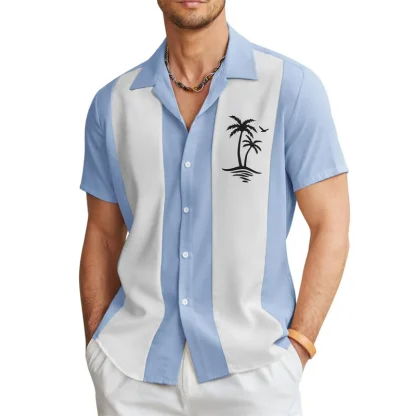 Color Block Summer Shirts wtih Collar - Image 2
