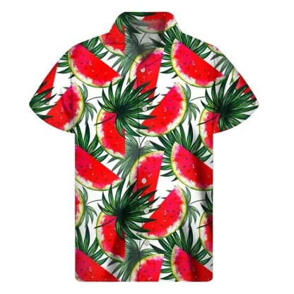 Short Sleeve Shirt with Watermelon Print - Image 12
