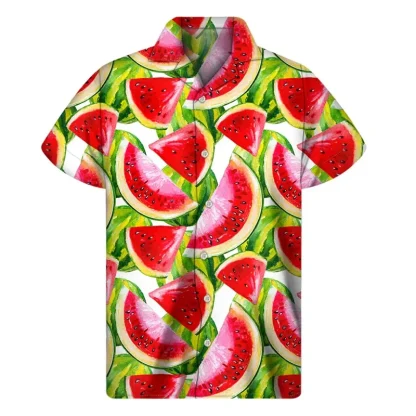 Short Sleeve Shirt with Watermelon Print - Image 11