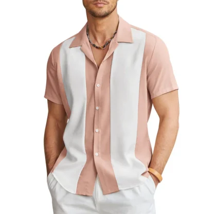 Color Block Summer Shirts wtih Collar - Image 12