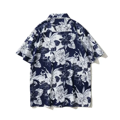 Floral Print Buttoned Shirt with Collar - Image 5