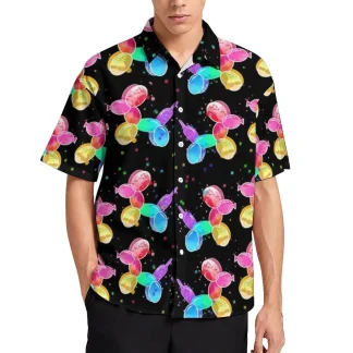 Cute Colorful Print Button Down Shirts