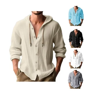 Lightweight Shirt with Hooded Drawstring
