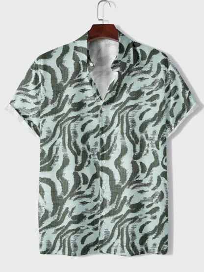 Printed Shirt with Playful Wavy Pattern - Image 3
